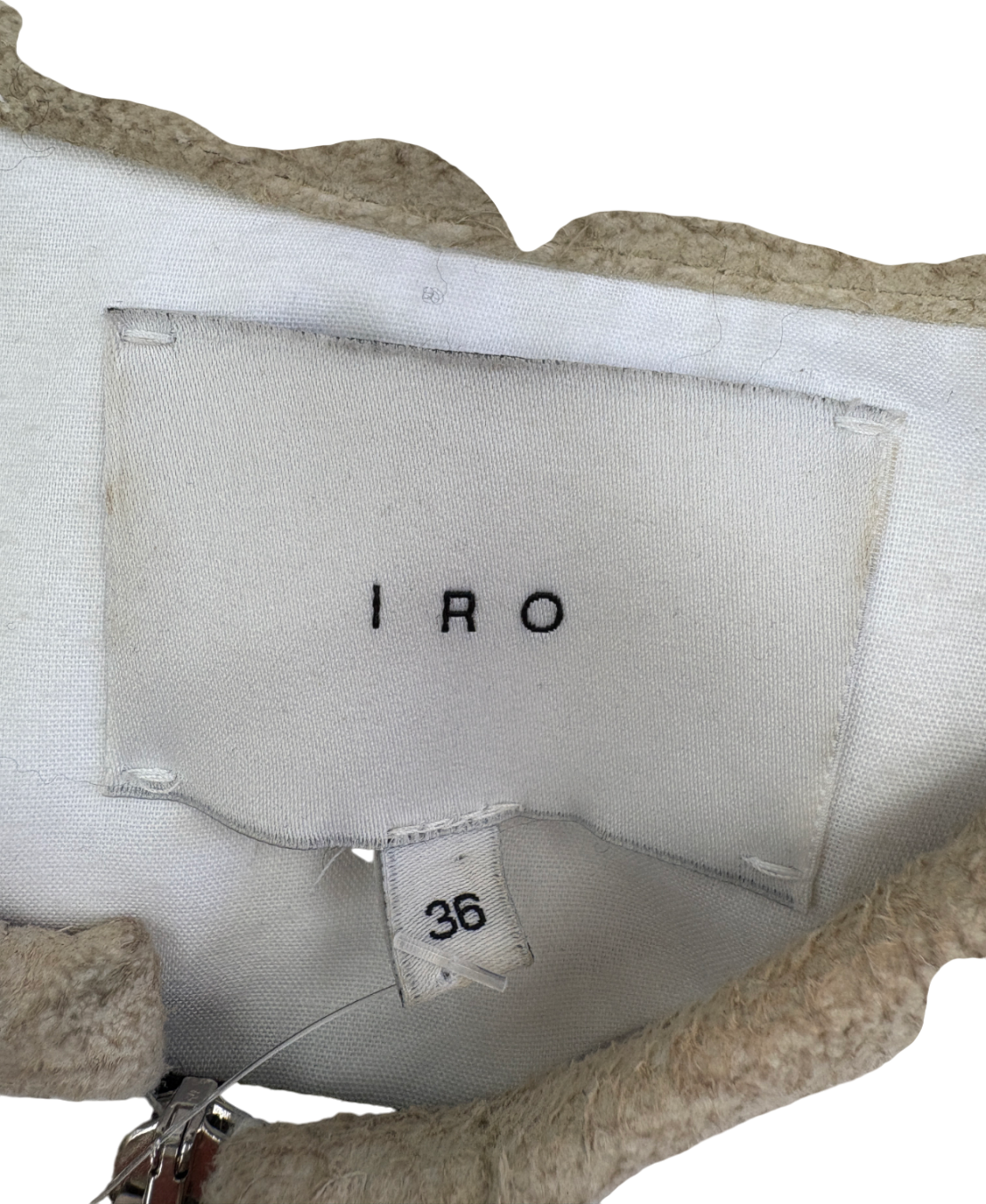 IRO White Amiya Zip Up Jacket UK 8