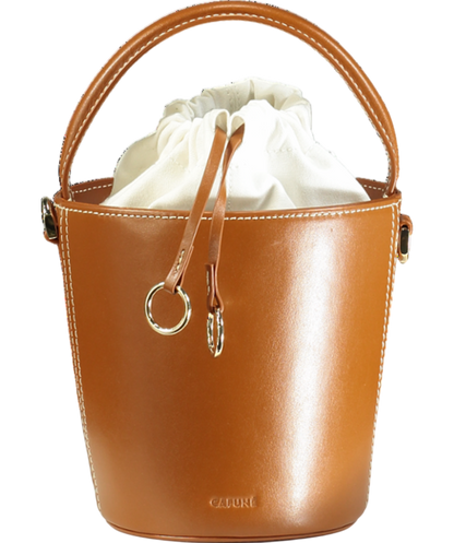 Cafuné Brown Bucket Bag with shoulder strap