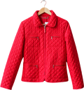 Hobbs Cherry Red Quilted Zip Up Jacket UK 10