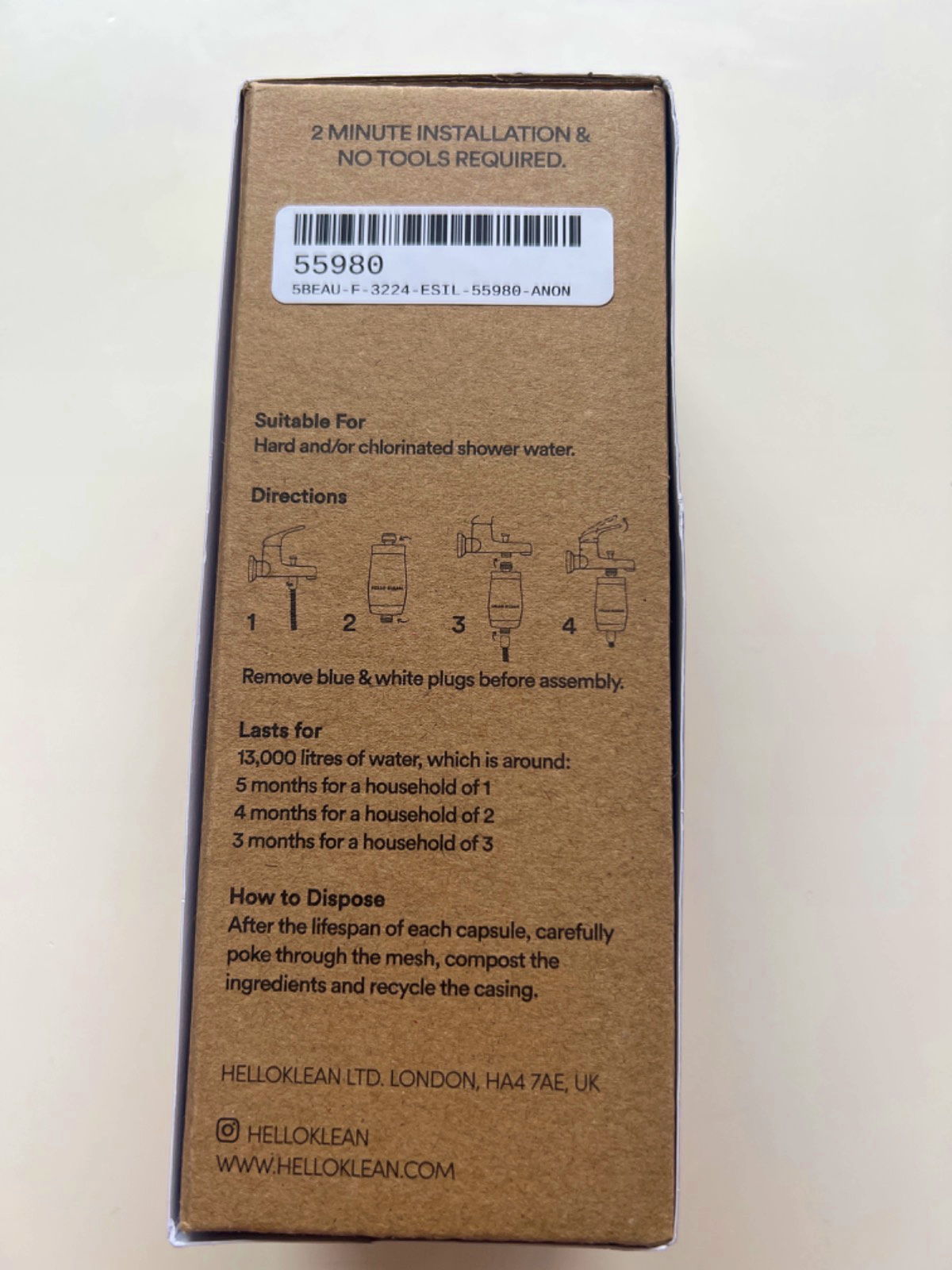 Hello Klean Shower Filter for Hard Water