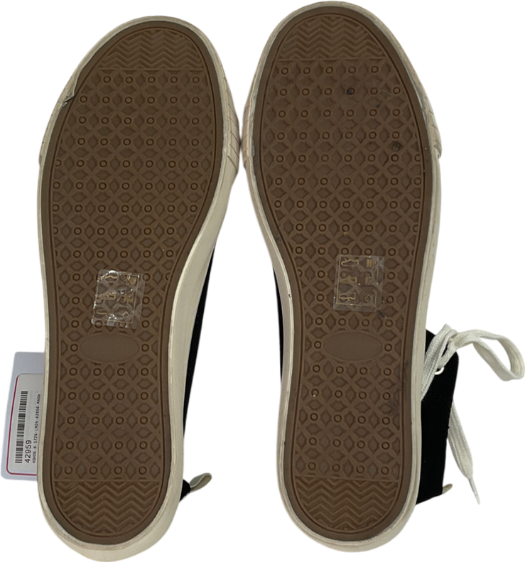 schuh Black Webb Hi Top Canvas Trainers UK 10 EU 44 👞