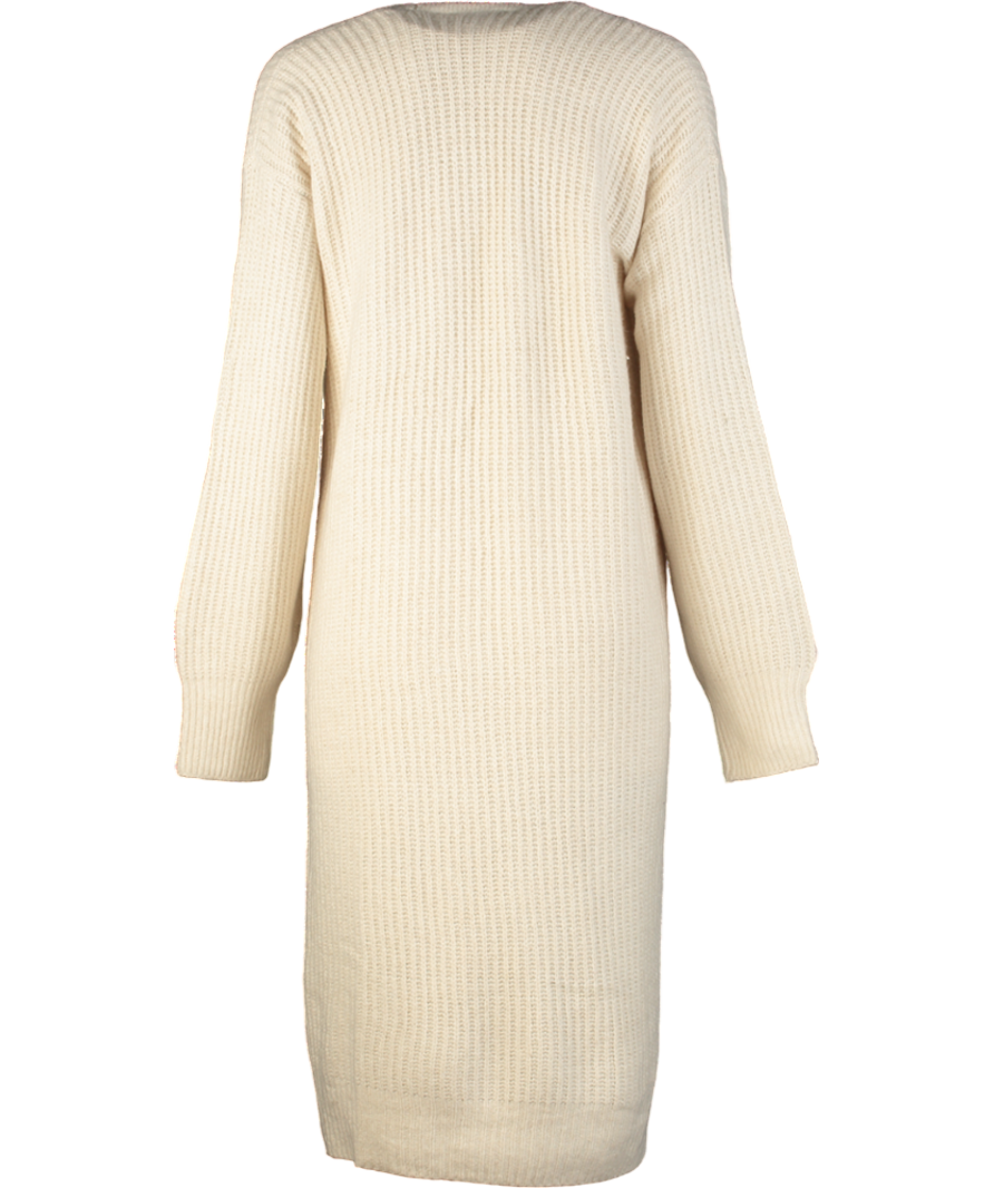 ZARA Cream Longline Knit Cardigan UK L
