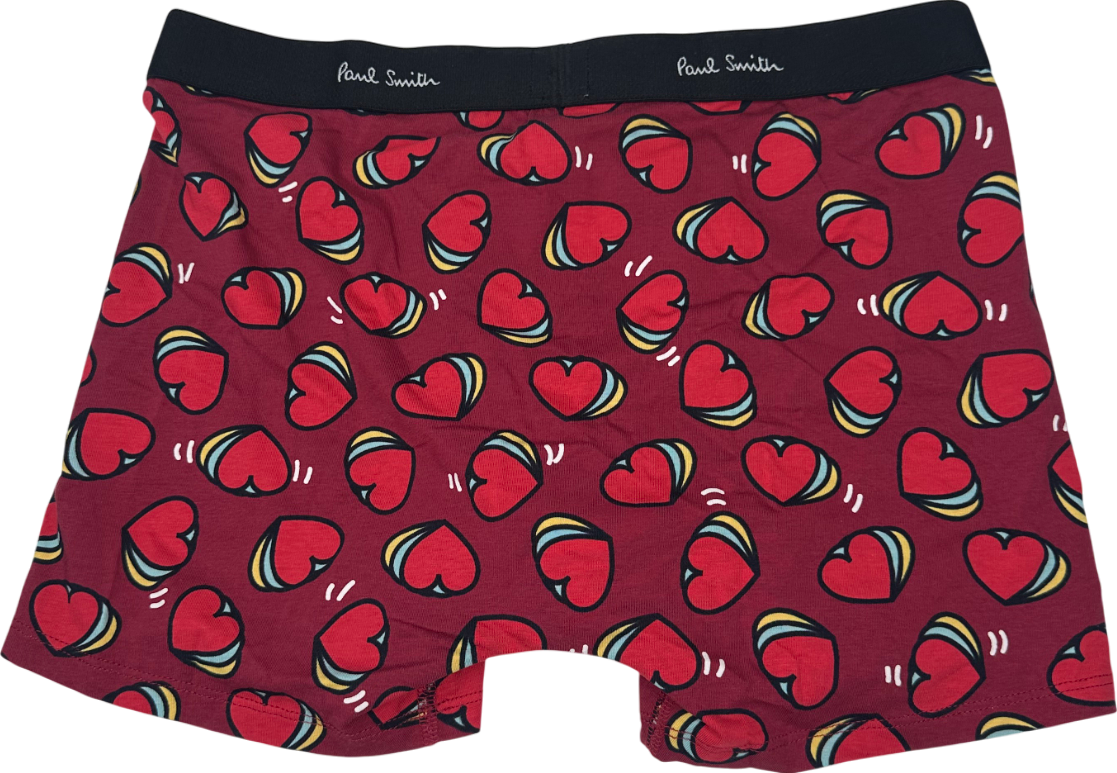 Paul Smith Red 'doodle Heart' Boxer Briefs UK M