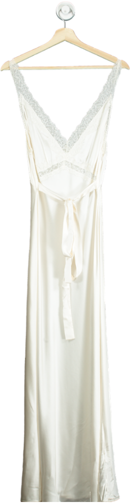 Zara Ltd.Edition Ivory Lace Trim Slip Dress UK L