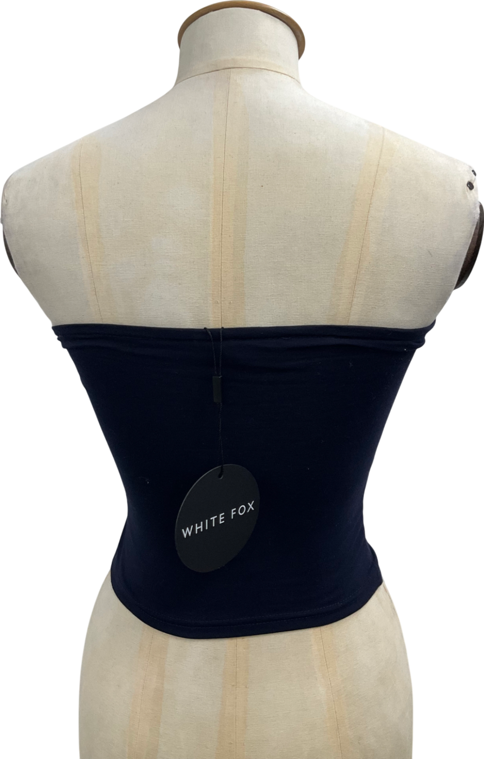 White Fox Blue A Power Move Strapless Top UK XXS