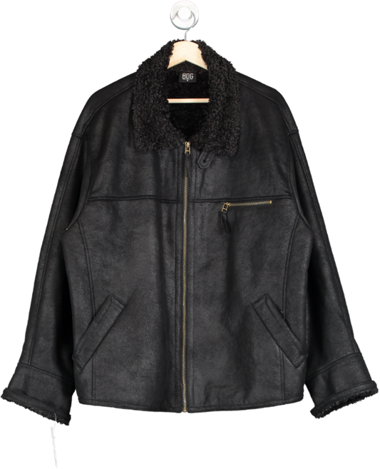 urban outfitters BDG Black Shearling Jacket SZ Medium