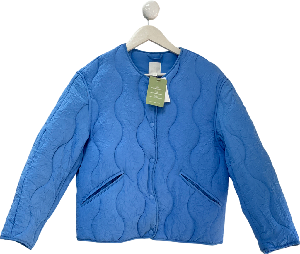 H&M Blue Quilted Jacket UK XS
