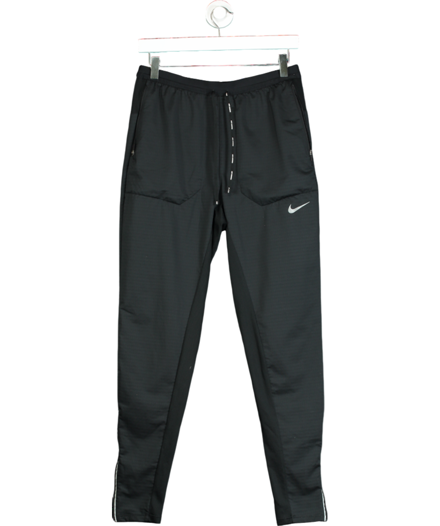 Nike Black Zip Detail Dri-fit Tracksuit Bottom UK S