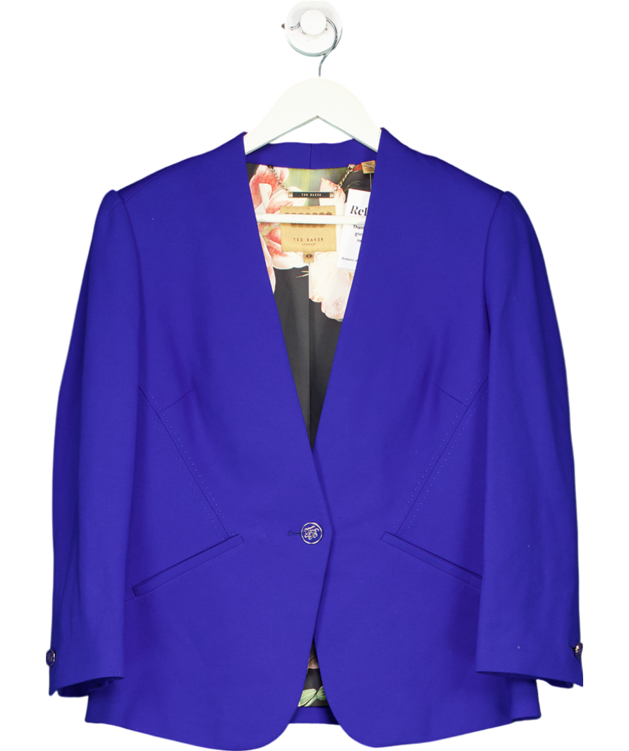 Ted Baker Blue Single Breasted Blazer UK 14