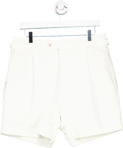 suitsupply White Off-white Pleated Duca Shorts W32