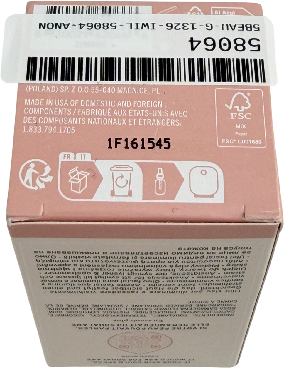 BIOSSANCE Squalane + Vitamin C Rose Oil 30ml