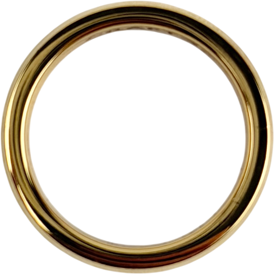 CRAFTD LONDON 18k Yellow gold plated Round Band Plated Ring SIZE Q