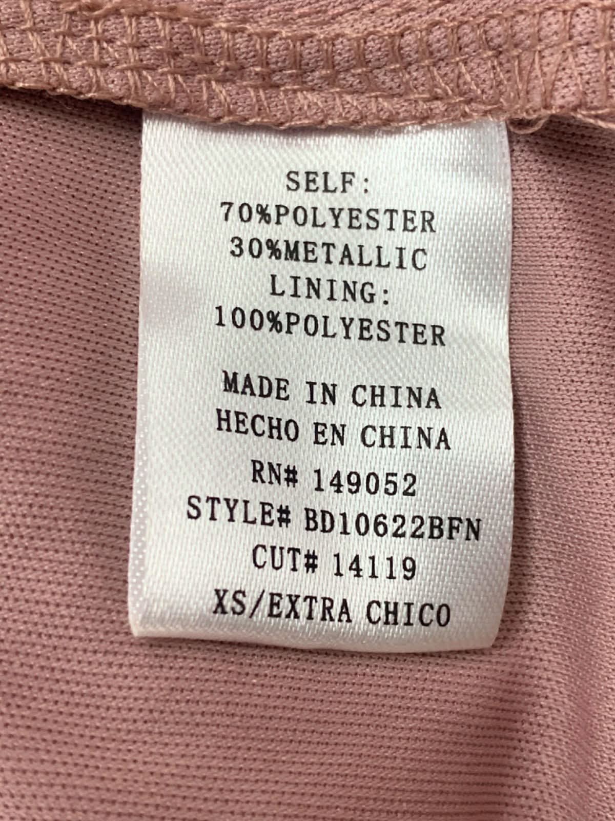 Fashion Nova Rose Gold Tiered Mini Dress XS