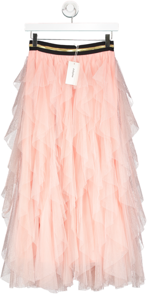 JUBYLEE Pink Long Tulle Skirt