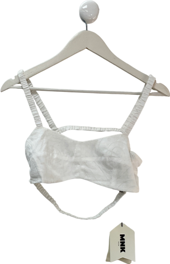 mnk Nonchalant Bralette White Broderie Anglaise UK M