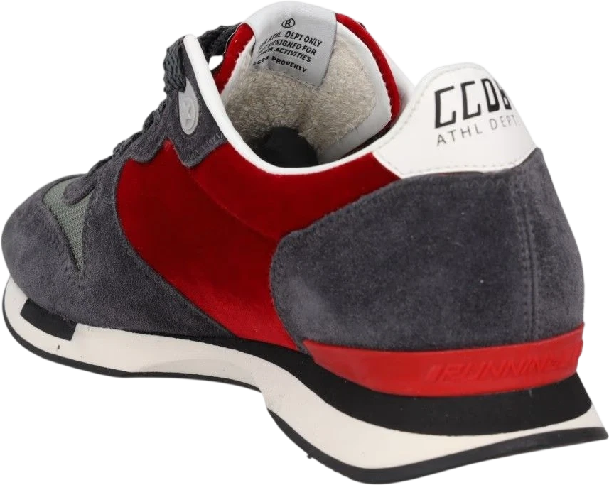 GOLDEN GOOSE Col P3 Star Red Velvet /black Star Running Trainers UK 7 EU 40