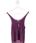 Saint Laurent Purple Sheer Tank Top UK XS/S