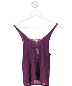 Saint Laurent Purple Sheer Tank Top UK XS/S