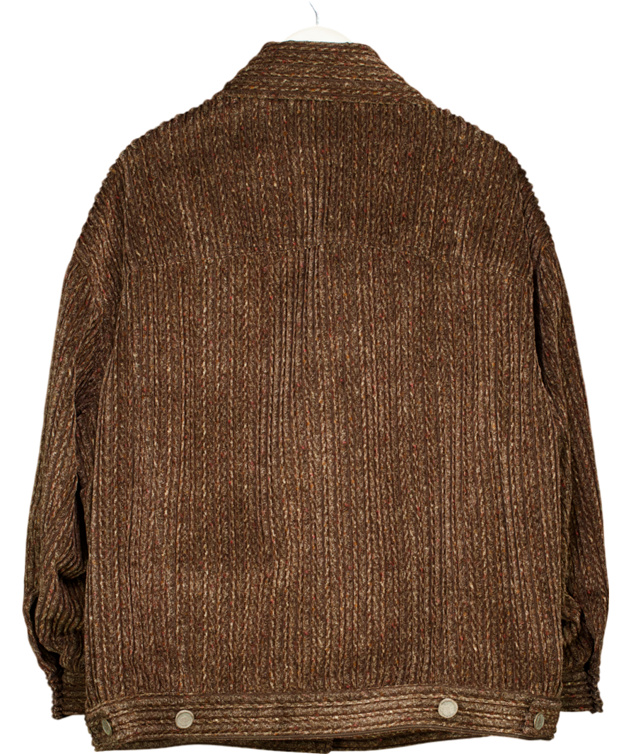 Acne Studios Brown Oversized Velvet Corduroy Jacket UK XXS