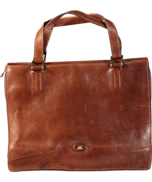 The Bridge Brown Leather Zip Up Handbag