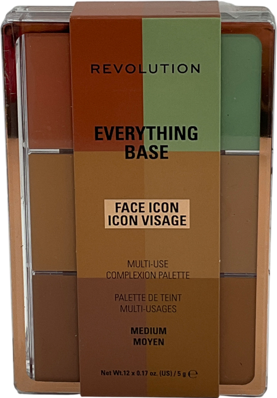 Revolution Everything Base Face Icon Complexion Palette Medium Moyen 5g