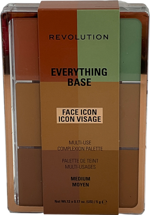 Revolution Everything Base Face Icon Complexion Palette Medium Moyen 5g
