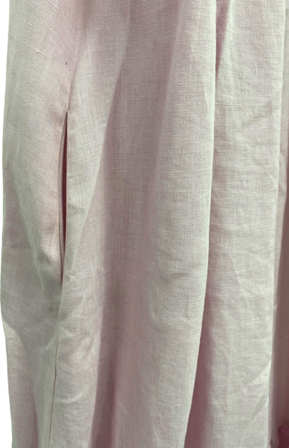 Asceno Pink Linen Dress Medium UK 12