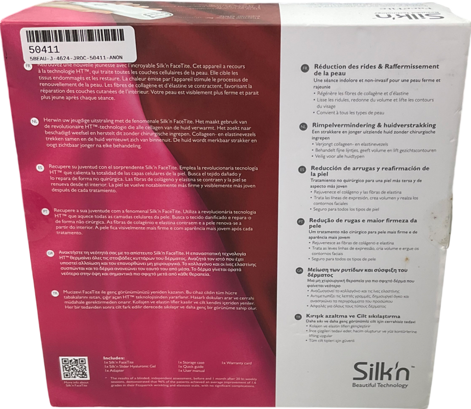 silk.n Facetite I Anti-ageing Device With Serum I Wrinkle Reduction And Skin Smoothing I Homecare Device I White One size