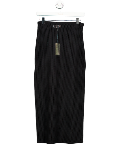 Sea Level Swim Surf Mesh Long Skirt Black UK S