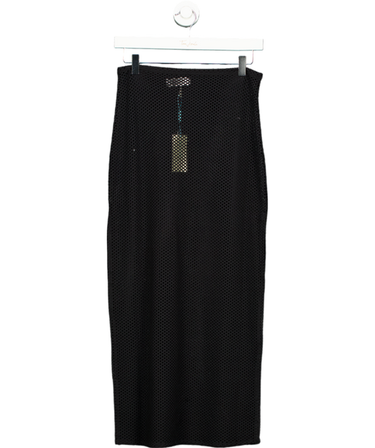 Sea Level Swim Surf Mesh Long Skirt Black UK S