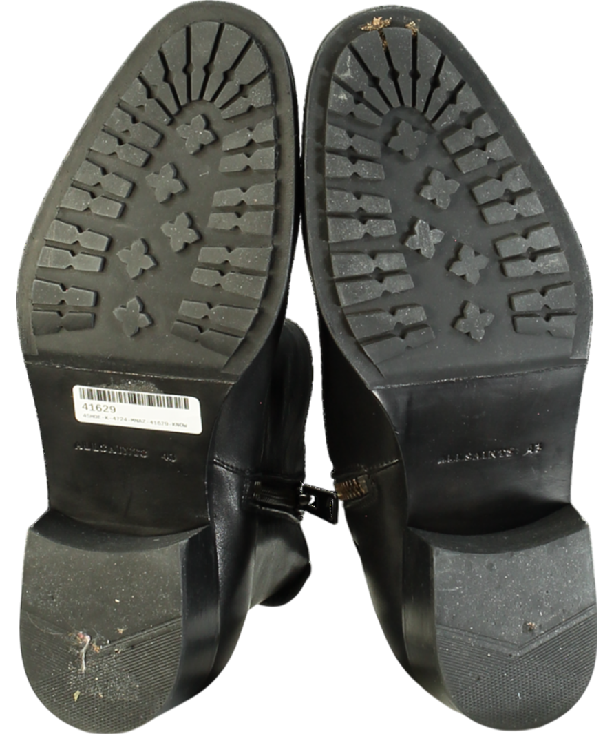 All Saints Black Leather Ankle Boots UK 9 EU 43 👞