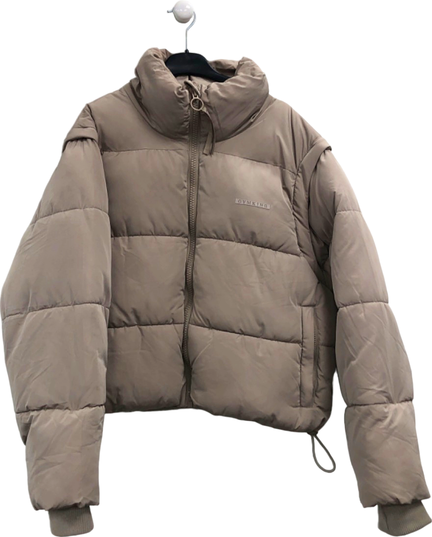 Gymking Beige Puffer Jacket UK 10