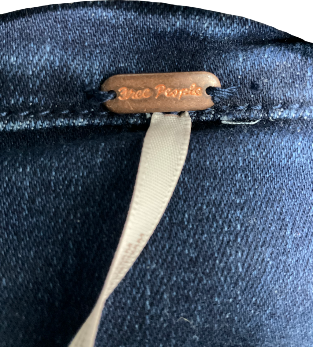 Free People Blue Amber Denim Dress UK 6