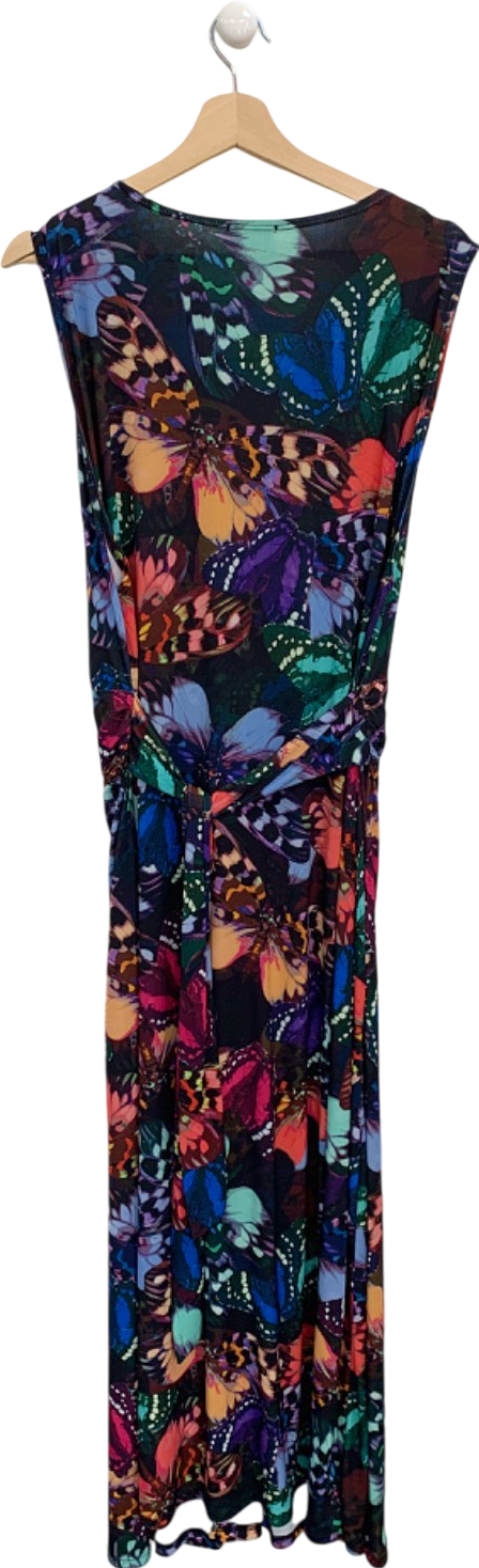 Yours Multicolour Butterfly Print Sleeveless Dress UK 26-28