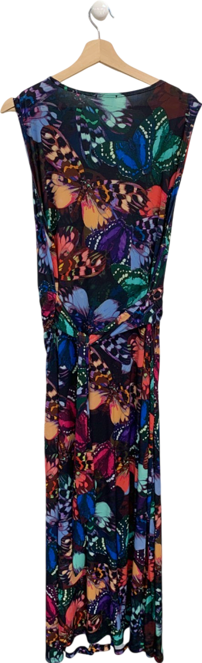 Yours Multicolour Butterfly Print Sleeveless Dress UK 26-28