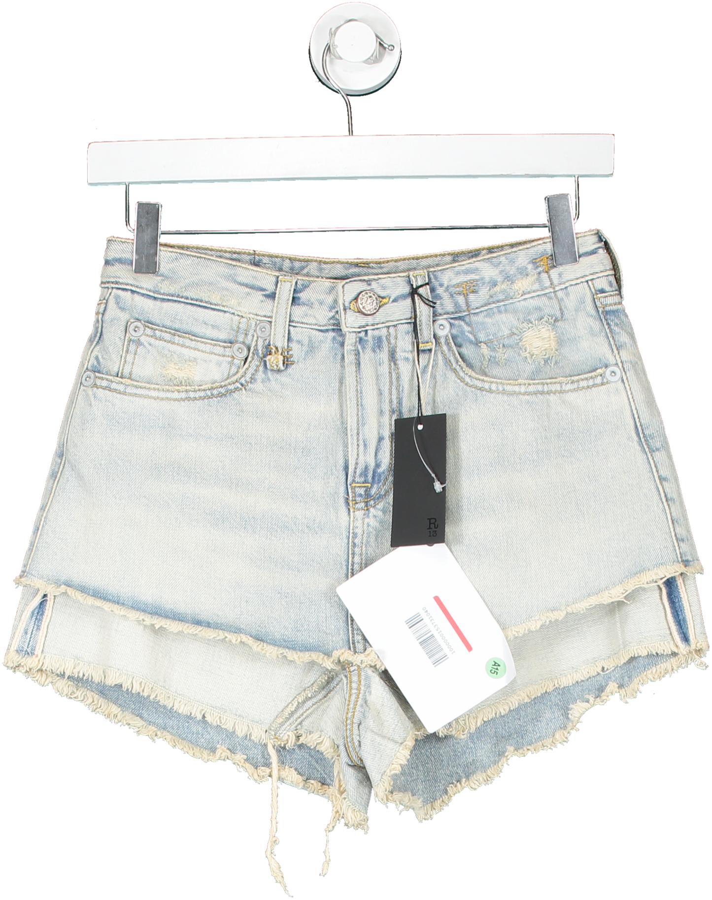 R13 Blue Double Layer Shorts W25