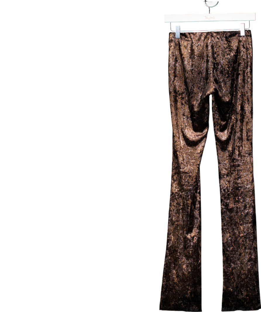 Maje Brown Stretch Velvet Pants UK 6