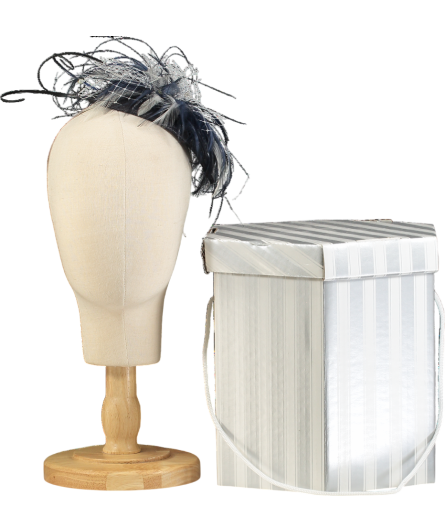 Head Candy Blue Feather Fascinator One Size