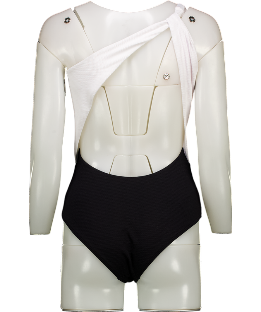 Casa Raki Black / White One Shoulder Swimsuit UK M