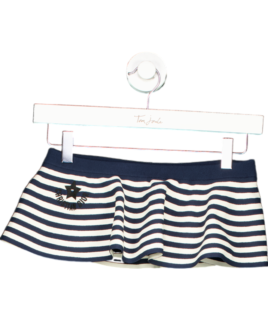 Christian Dior Blue Stripe Bandeau Top UK M