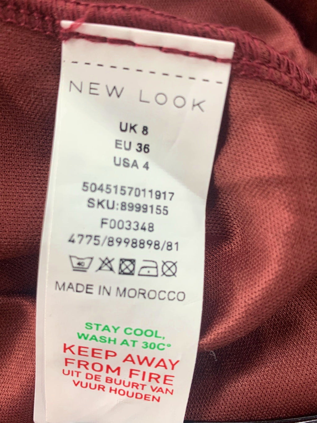 New Look Red Ombre Ruched Maxi Dress UK 8