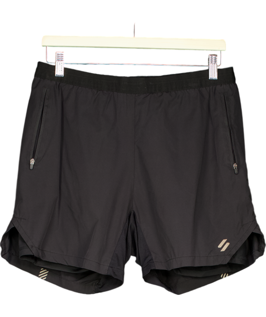 Superdry Black Running Shorts UK M