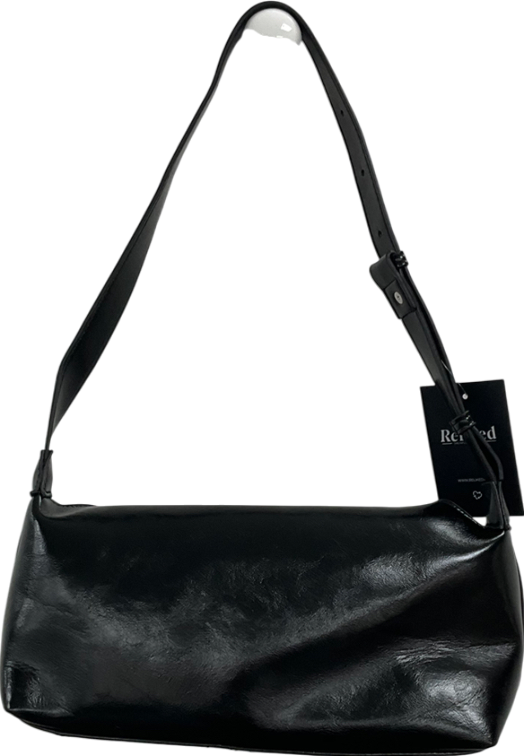 NA-KD Black Overlapping Closure Handbag One Size