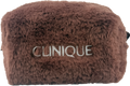 Clinique Brown Fluffy Makeup Bag One Size