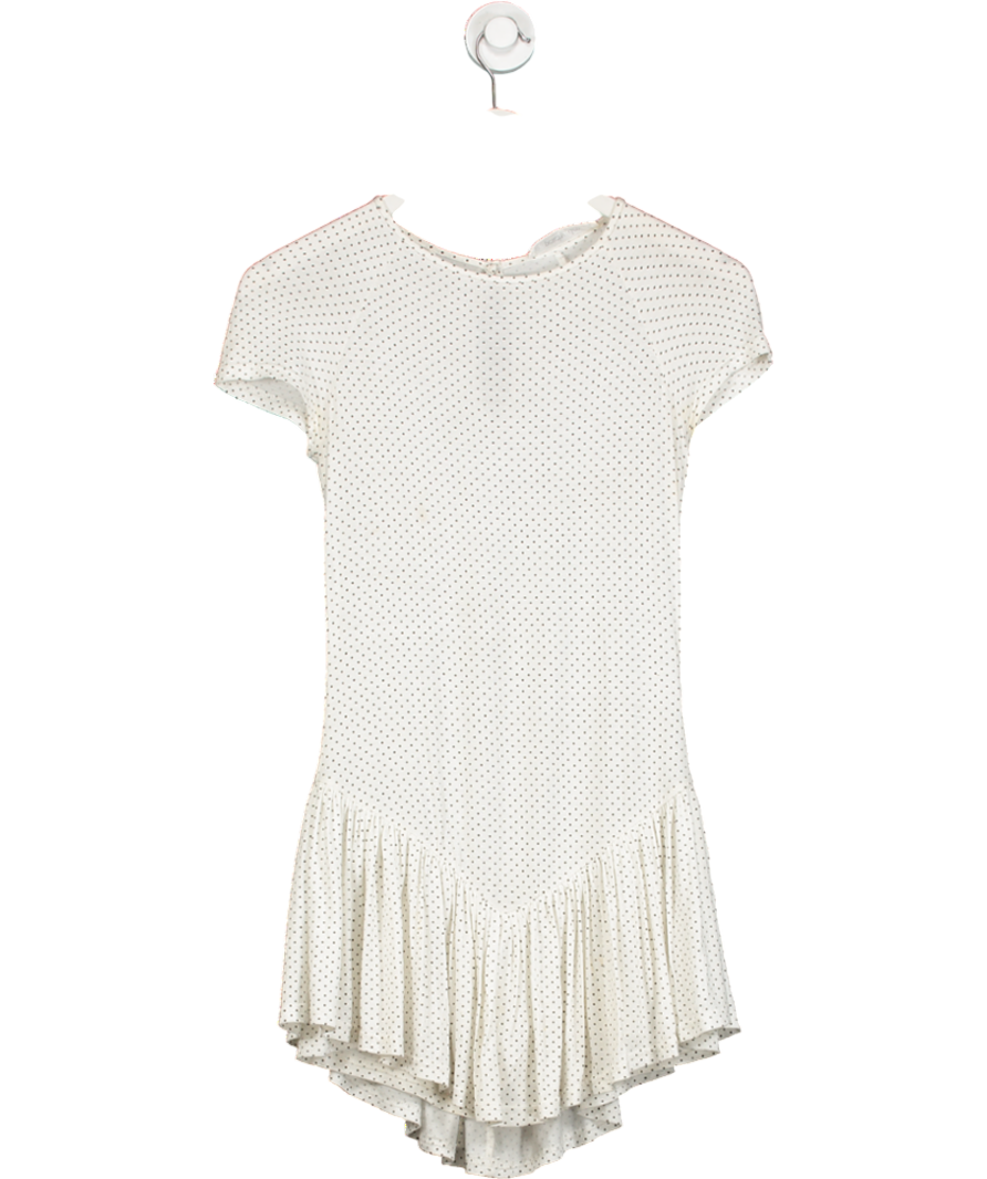 peachy den White Polka Dot Mini Dress UK XS