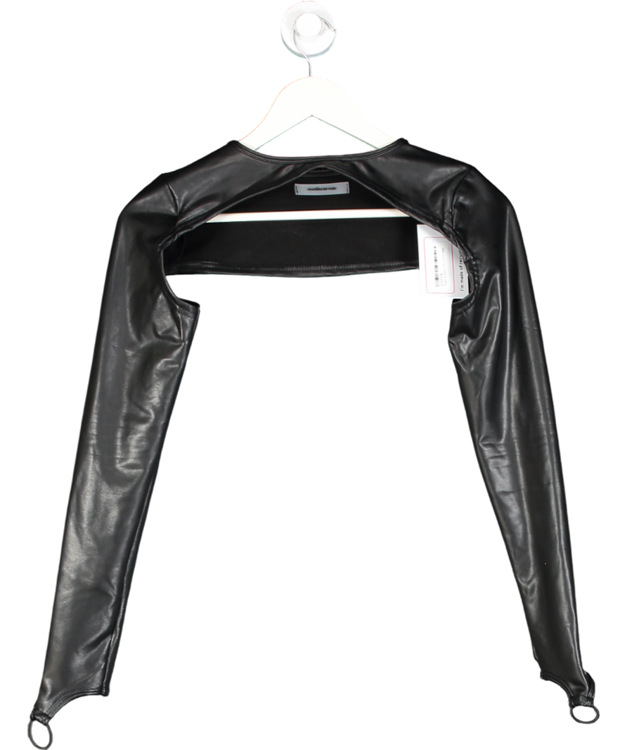 maniere de voir Black Faux Leather Top UK 10