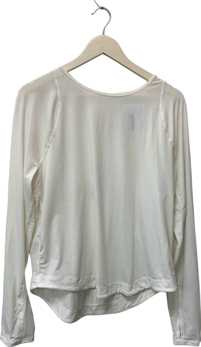 Sweaty Betty White Long Sleeve Top UK XL