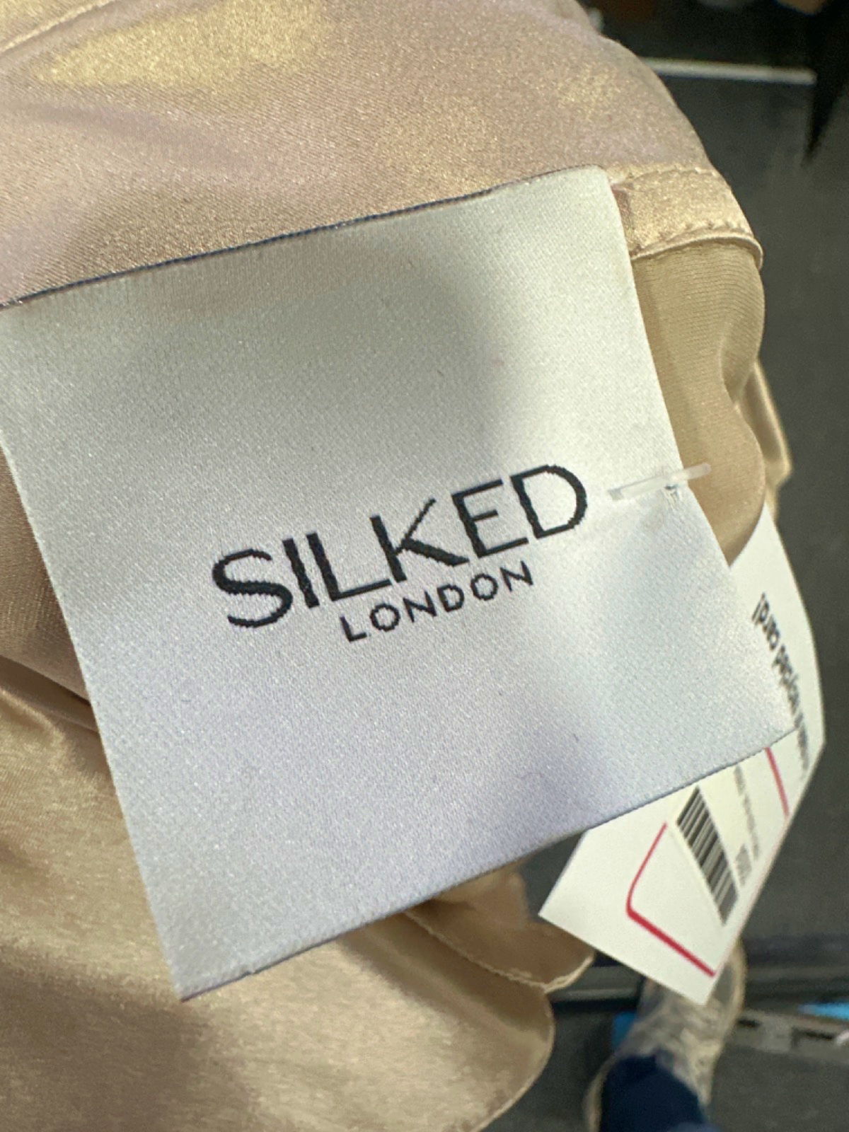 Silked London Oyster Silk Shirt Dress UK 10