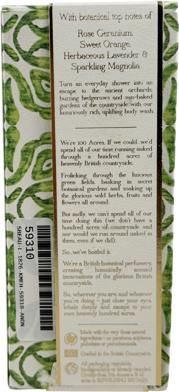 100 Acres Botanical Body Wash 400ml