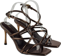 RIVER ISLAND STUDIO Metallic Bronze Wrap Around Tube Heels UK 6 EU 39 👠